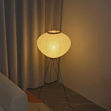 Japanse Rijstpapieren Vloerlamp - Wabi Sabi Design - Noguchi, Huis en Inrichting, Verzenden, Nieuw