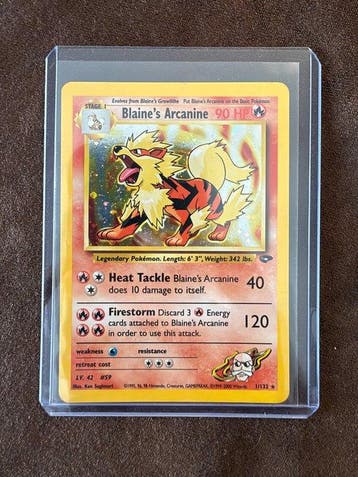 Pokémon - 1 Card - Arcanine, Blaine 11/132 Foil - WOTC - Gym, Nieuw