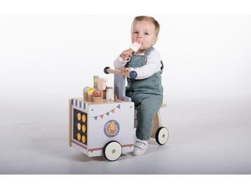 Jack & Jacky Houten Loopfiets - Ijskar - 4 wielen - Multi, Verzenden, Nieuw