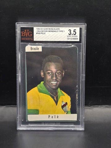1962/63 Saim Moncalieri Calciatori Mondiale Type 1 Pelé #160, Nieuw