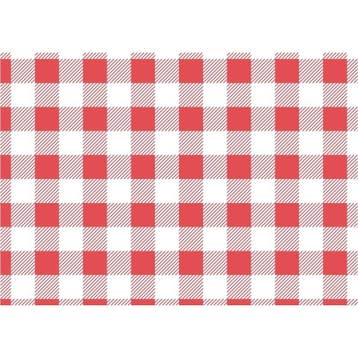 Vetvrij rood gingham papier 19x31cm | 200 stuks Gastronoble, Verzenden, Nieuw in verpakking