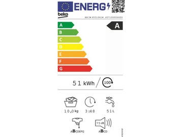 Beko BM3WFT31041W - Voorlader Wasmachine - 10 kg -, Witgoed en Apparatuur, Wasmachines, Verzenden, Zo goed als nieuw