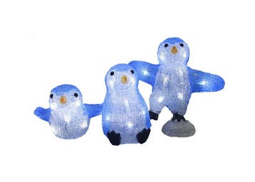 LED Kerstversiering Pinguins (Kerst artikelen, Interieur), Verzenden, Nieuw