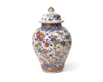 Porseleinen dekselvaas, China, Kangxi/Yongzheng, 18e eeuw