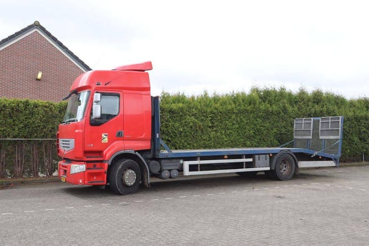 Veiling: Platte laadbak (vrachtwagen) Renault 380 Premium DX, Auto's, Vrachtwagens, Automaat, BTW verrekenbaar, Diesel, Rood, Renault