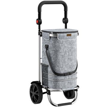 Boodschappentrolley Grijs Alu 56L 31x24x54cm (Voor in Huis), Verzenden, Nieuw