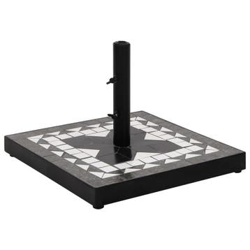 vidaXL Parasolvoet vierkant 12 kg zwart en wit, Verzenden, Nieuw, Parasolvoet