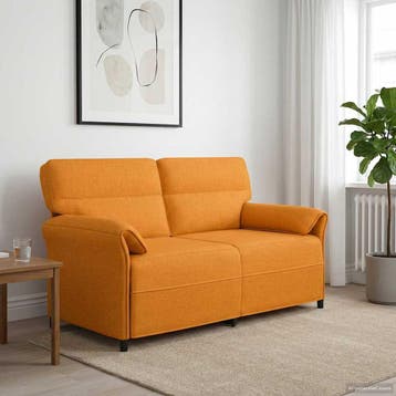 vidaXL Bank 100% polyester metalen frame MDF, Multiplex, Huis en Inrichting, Banken | Bankstellen, Verzenden, Nieuw, Stof, Minder dan 150 cm