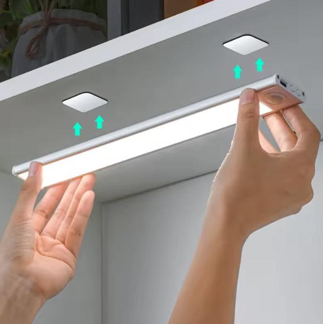 LED Kastlamp Bewegingssensor –USB Oplaadbaar en Dimbaar 20-6, Huis en Inrichting, Lampen | Tafellampen, Nieuw, Verzenden