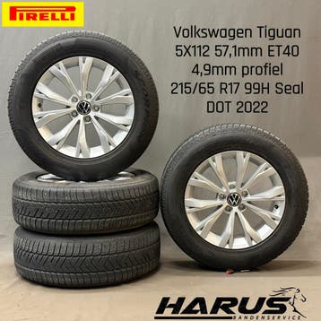 Originele Volkswagen Tiguan 17 inch winterset – 5NA601025, Banden en Velgen, 17 inch, Personenwagen, Gebruikt
