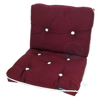 Bootkussen - Kapokkussen Bordeaux Rood-Kussen, effen rood, d, Ophalen of Verzenden, Nieuw