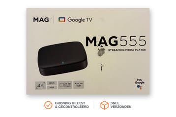 MAG555 Streaming Mediaplayer 4K Google assist, Verzenden, Zo goed als nieuw