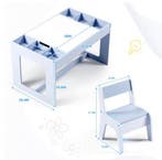 Houten 3-in-1 Kindertafel met 2 Stoelen en Opbergruimte, Verzenden, Nieuw