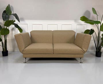 Brühl Moule Sofa Beige Zand Slaapbank Designerbank, Huis en Inrichting, Banken | Bankstellen, Tweepersoons, Ophalen of Verzenden