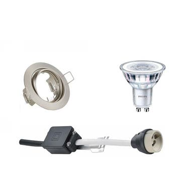 Dimbare 3W LED Spot Set - Ronde Kantelbare Inbouwspot GU10 M, Huis en Inrichting, Ophalen of Verzenden, Nieuw