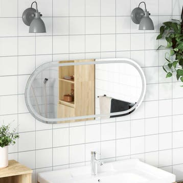 vidaXL LED Badkamer Spiegel Transparant 100 x 45 cm gehard, Huis en Inrichting, Verzenden, Nieuw