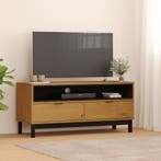 vidaXL TV-meubel FLAM 110x40x50 cm massief grenenhout, 100 tot 150 cm, Verzenden, Nieuw, Minder dan 100 cm