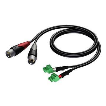 XLR naar terminal block | M  M | Procab | CLA834 | 1 meter, Verzenden, Nieuw