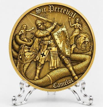 Niue. 2 Dollars 2026 – Sir Perceval – Camelot Edition – 1 oz, Postzegels en Munten