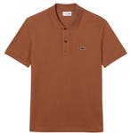 2dekans | Lacoste Petit Piqué Polo Slim Fit – Bruin – Maat, Kleding | Heren, Ophalen of Verzenden, Zo goed als nieuw, Bruin, Lacoste