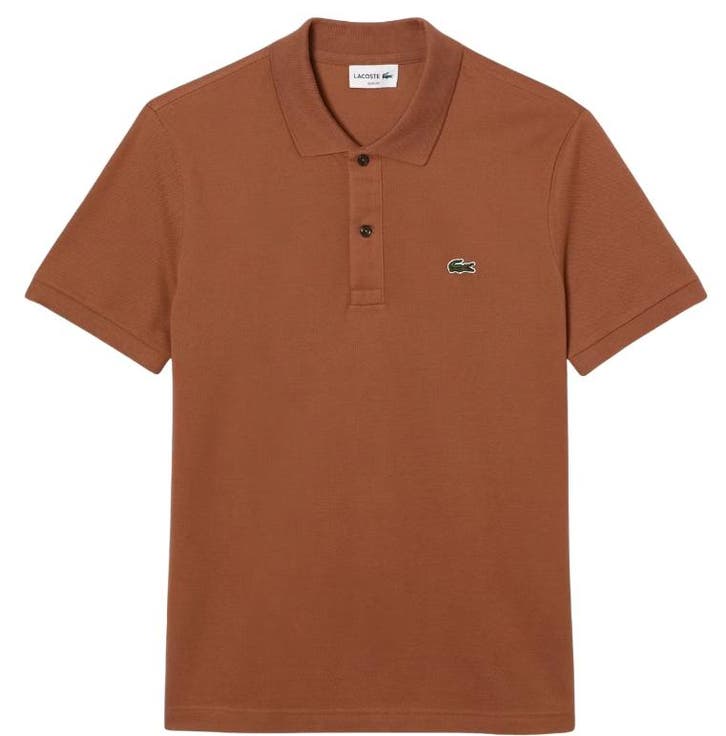2dekans | Lacoste Petit Piqué Polo Slim Fit – Bruin – Maat, Kleding | Heren, Polo's, Bruin, Zo goed als nieuw, Ophalen of Verzenden