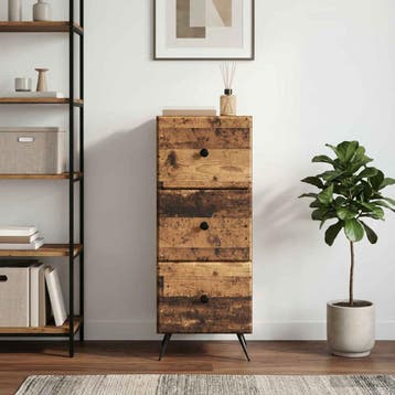 vidaXL Ladenkast Oud hout 33 x 34,5 x 90 cm Bewerkt hout, Verzenden, Nieuw