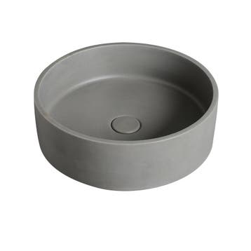 Waskom Xanto 39x39x12cm beton rond grijs inclusief, Verzenden, Nieuw