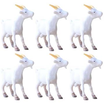 Mini Geitenbeeldjes Set – Realistische Boerderijdier Figuren