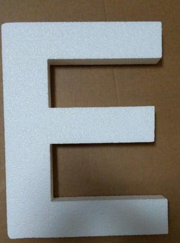 Alfabet Styropor Piepschuim letter E Smaller lettertype, Ophalen of Verzenden, Nieuw