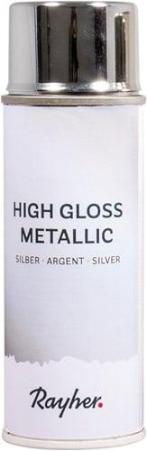 Highgloss metallic spray Zilver Hoogglans 200 ml, Ophalen of Verzenden, Nieuw