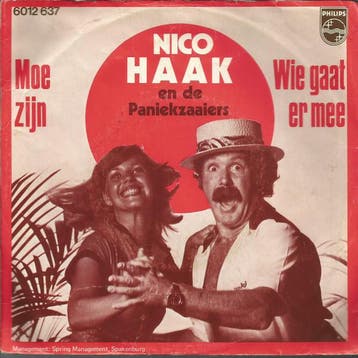 vinyl single 7 inch - Nico Haak En De Paniekzaaiers - Moe..., Verzenden, Zo goed als nieuw, 7 inch, Pop