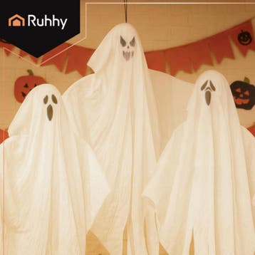 Ruhhy Hangende spoken set van 3 stuks Halloween decoratie..., Ophalen of Verzenden, Nieuw