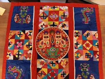 Wandtapijt - 90 cm - 90 cm - Zeldzaam wandtapijt deken