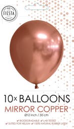 10x Ballonnen Mirro koper, Hobby en Vrije tijd, Feestartikelen, Verzenden, Nieuw, Versiering, Verjaardag