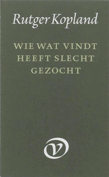 Wie wat vindt heeft slecht gezocht - R. Kopland, Verzenden, Gelezen, R. Kopland