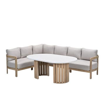 Garden Impressions Sirocco lounge dining set 3-delig links -, Verzenden, Nieuw