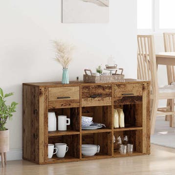 vidaXL Dressoir Oud Hout 100 x 30 x 59,5 cm Bewerkt hout, Verzenden, Nieuw, Overige houtsoorten, Minder dan 50 cm