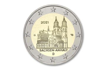 2 euro Dom van Maagdenburg Saksen- Anhalt 2021 - Duitsland, Postzegels en Munten, Verzenden