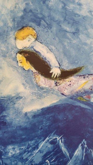Marc Chagall (1887-1985) - Grande Lithographie double page