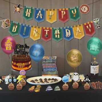 Harry Potter Verjaardagsfeest Decoratie Set - Banner, Cake T, Verzenden, Nieuw