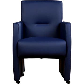 Leren eetkamerstoel Pleasure - Hermes Kobalt (blauw) - Met, Huis en Inrichting, Stoelen, Eigentijds, Modern, Blauw, Nieuw, Leer