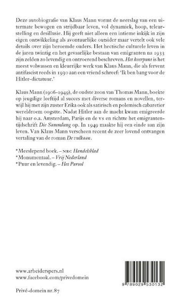 Het keerpunt / Privé-domein / 87 9789029530132 Klaus Mann, Boeken, Verzenden, Gelezen, Klaus Mann