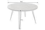 Ronde eettafel SCORPION 80cm grijs mango massief hout zwarte, Ophalen of Verzenden, Nieuw