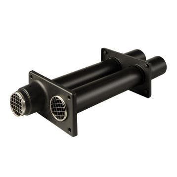 Muurdoorvoer HR Par PP/PP 80-80 600mm zwart met muurplaten, Ophalen of Verzenden, Nieuw