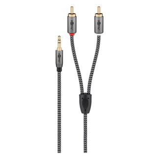 Tulp naar jack kabel | M  M | Goobay Plus | 0.5 meter, Audio, Tv en Foto, Audiokabels en Televisiekabels, Nieuw, Verzenden