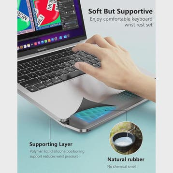 Ergonomische Laptopstandaard met Polssteun - Aluminium Verst, Verzenden, Nieuw