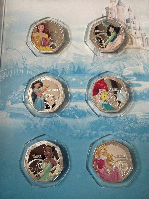 Wereld. Medal ND Disney Princess (6 Medals) (Zonder, Postzegels en Munten, Munten | Europa | Niet-Euromunten