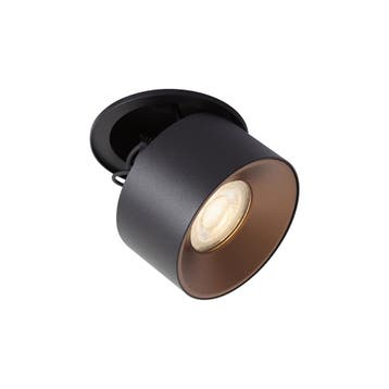 Moderne inbouwspot zwart met brons GU10 50mm - Echo, Verzenden, Nieuw, Metaal