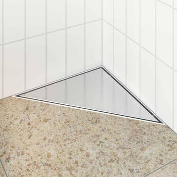 vidaXL 2 in 1 Driehoek Doucheafvoer zilver 32 x 32 x 7,5 cm, Verzenden, Nieuw