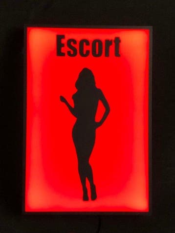 Red Ligh District - Lichtbord - ESCORT, Red Light District,